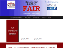 Tablet Screenshot of outagamiecountyfair.com